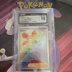 CGC 10 Gem Mint Fantina Lost Origin 206/196 Rainbow Rare Pokemon Card - Image 1