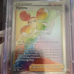 CGC 10 Gem Mint Fantina Lost Origin 206/196 Rainbow Rare Pokemon Card - Image 2