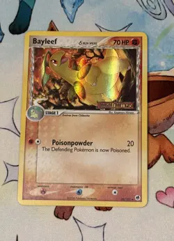 2006 Pokemon Bayleef Delta Species EX Dragon Frontiers 26/101 Stamped Reverse LP - Image 1