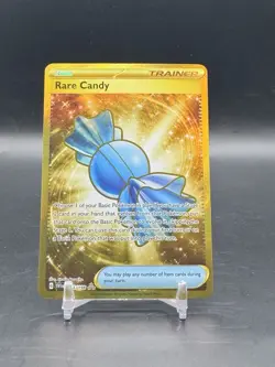 Rare Candy 256/198 Gold Hyper Rare Scarlet & Violet Base Set Pokemon Card NM - Image 1