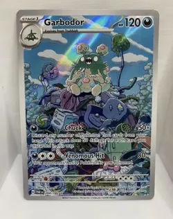 Pokemon Garbodor 204/182 Paradox Rift Illustration Rare NM/M - Image 1