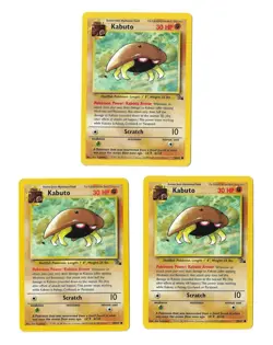 (3) - 1999 Pokemon Fossil Set Kabuto 50/62 Vintage WOTC LP - Image 1
