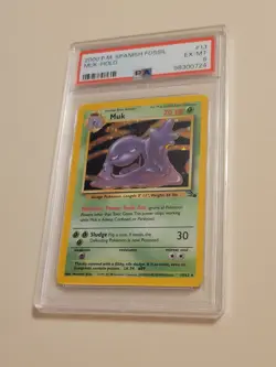 Muk - Pokemon Fossil #13 - Excellent to Near Mint PSA 6 - Mislabeled - Image 1