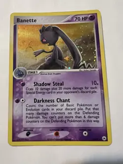 2004 Pokemon BANETTE Ex Hidden Legends Set HOLO Foil Rare 1/101 Cosmos EX+ NM - Image 1