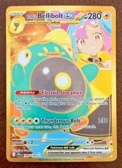 Pokemon TCG Iono's Bellibolt ex Journey Together 188/159 Hyper Rare - Image 1
