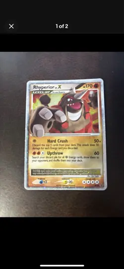 Pokemon TCG Rhyperior LV.X DP29 2008 Diamond and Pearl Holo Promo - Image 1