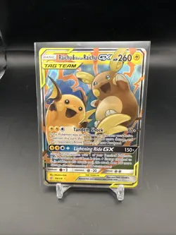Raichu & Alolan Raichu GX 54/236 Unified Minds English Pokemon Tag Team NM - Image 1