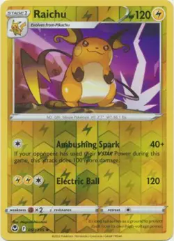 Raichu 50/195 Reverse Holo | Silver Tempest | Pokemon Card - Image 1