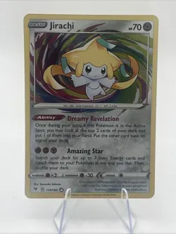 Pokemon Jirachi TCG Card 119/185SWSH04 Vivid Voltage Holo Rare - Image 1