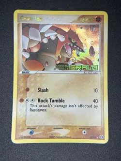 Pokemon Groudon EX Emerald Reverse Holo Stamped Card 5/106 And holo lot of 2 NM! - Image 1