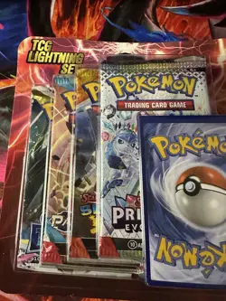 Pokemon TCG Lightning Set 4 Packs + 1 Bonus Card! Brand New/Sealed! - Image 1