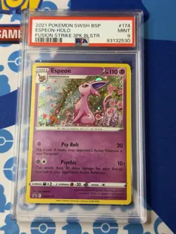 PSA 9 MINT Espeon SWSH174 (Fusion Strike) Holo Promo Pokemon Card - Image 1
