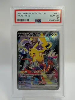 PSA 10 Pikachu ex 001/030 WCS 2023 Yokohama Deck Japanese Pokemon Card - Image 1