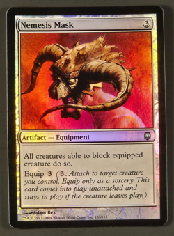 Nemesis Mask Foil Card Mtg DarkSteel Uncommon Magic the Gathering Card - LP - Image 1
