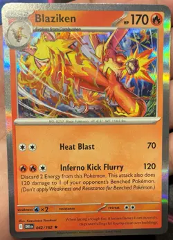 Blaziken 042/182 Sv10: Destined Rivals Holo Pokemon Card NM - Image 1