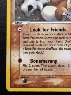 Cubone 51/109 EX Team Rocket Returns Pokemon Card Reverse Holo Foil Rare MP - Image 5