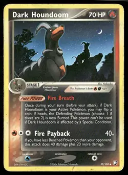 ✰ DARK HOUNDOOM 37/109 UNCOMMON TEAM ROCKET RETURNS POKEMON ✰ DMG - Image 2
