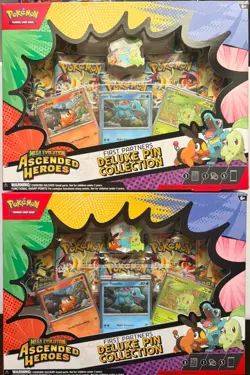 (2) x Pokemon TCG Ascended Heroes First Partners Deluxe Pin Collection Boxes - Image 1
