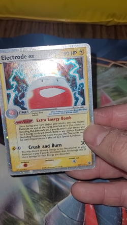 Pokemon TCG Electrode EX (W/SWIRL!) Fire Red & Leaf Green 107/112 Holo Foil Card - Image 2