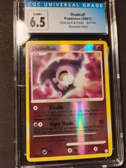 2007 Pokemon Diamond and Pearl Duskull Reverse Holo #80 CGC 6.5 EX-NM+ Graded - Image 3