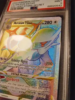 2022 Pokemon SWSH Brilliant Stars Arceus Vstar #176 Secret Rare PSA 9 MT - Image 4