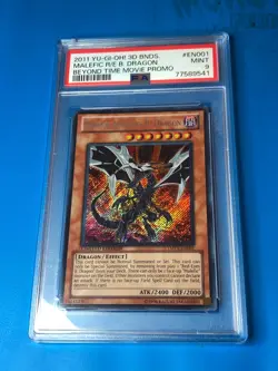 YUGIOH PSA 9 Secret Rare Malefic Red-Eyes B. Dragon YMP1-EN001 - Image 1