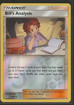 Hidden Fates Bill's Analysis #51/68 Reverse Holo Pokemon Card MINT - Image 1