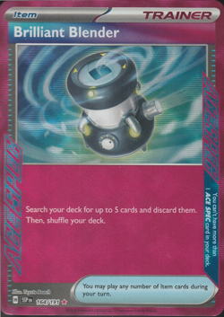 BRILLIANT BLENDER 164/191 SURGING SPARKS POKEMON (ACE SPEC, NM) - Image 1