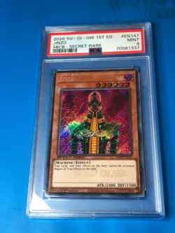 YUGIOH PSA 9 Secret Rare Jinzo SBCB-EN147 1st Edition - Image 1