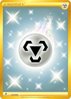 Pokemon TCG Metal Energy 237/203 Evolving Skies Full Art Secret Rare Gold Holo - Image 1