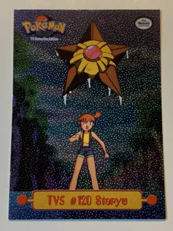 1999 Topps Pokemon #TV5 Staryu #120 & Misty Silver Foil (Sandpaper 2nd Print) - Image 1