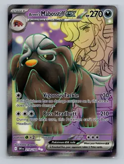 Pokemon SV10: Destined Rivals #218/182 Arven's Mabosstiff ex - Image 1