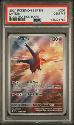 Pokemon 2024 Latios 203/191 Full Art IR Surging Sparks GEM MINT PSA 10 - Image 3