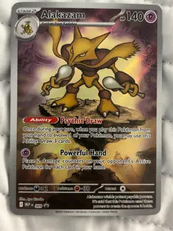 Pokemon TCG Pokemon Alakazam MEP 009 BLACK STAR PROMO - Image 1