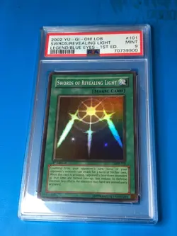 YUGIOH PSA 9 Super Rare Swords Of Revealing Light LOB-101 1st Edition - Image 1