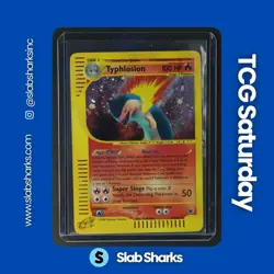 2002 POKEMON EXPEDITION SET #28/165 TYPHLOSION HOLO RARE - Image 1