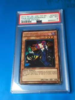 YUGIOH PSA 8 Secret Rare Tour Guide From The Underworld EXVC-EN084 1st Edition - Image 1