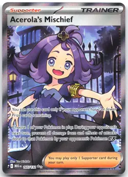 Acerola's Mischief 165/132 Ultra Rare Mega Evolution Pokemon Near Mint - Image 1