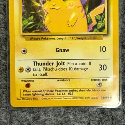 Vintage Pokemon Base Set Pikachu 58/102 Non-Holo NM - Image 4