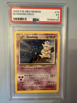 Pokemon TCG Neo Genesis 2000 Unlimited #14/111 Slowking Holo Rare Swirl PSA - Image 1