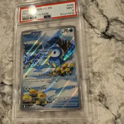 2025 Pokemon Phantasmal Flames 098/094 Piplup Illustration Rare PSA 9 - Image 2