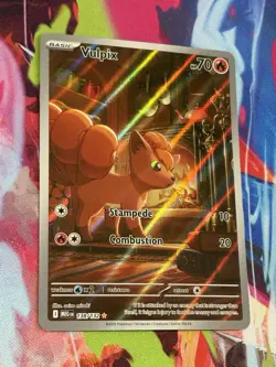 Pokemon Mega Evolution #138/132 Vulpix Illustration Rare Full Art Holo - Image 1
