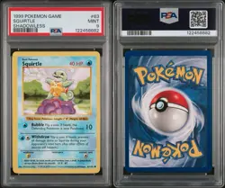 1999 Pokemon Shadowless Squirtle PSA 9 Mint #63 - Image 3