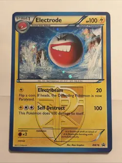 Pokemon TCG Electrode BW76 PROMO Team Plasma 2013 Black & White Black Star Holo - Image 1