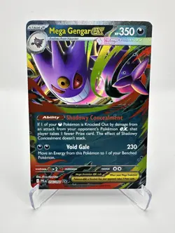 Mega Gengar ex 056/094 Me02: Phantasmal Flames Holo Pokemon Near Mint - Image 1