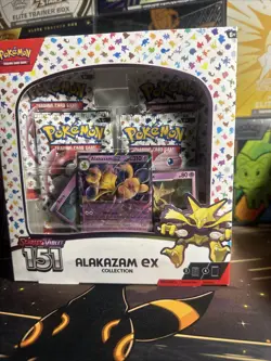 Pokemon TCG Scarlet and Violet - 151 Alakazam ex Collection Box - 4 Packs 820650855269 - Image 1