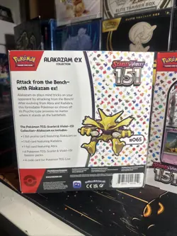 Pokemon TCG Scarlet and Violet - 151 Alakazam ex Collection Box - 4 Packs 820650855269 - Image 3