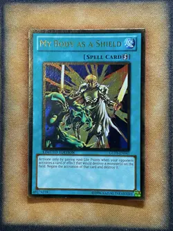 Yugioh My Body As A Shield GLD3-EN041 Gold Rare Limited Edition NM - Image 1