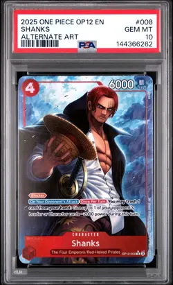 PSA 10 Shanks Alt. Art OP12-008 - Legacy of the Master - One Piece TCG - English - Image 3