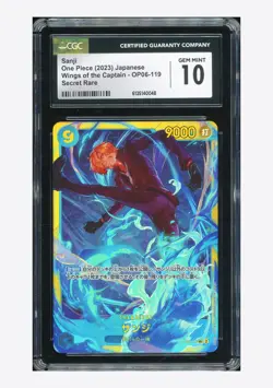 One Piece CGC 10 GEM MINT Sanji SEC 2025 OP06-119 OP06 Japanese - Image 1